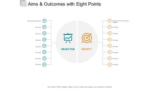 Aims And Outcomes With Eight Points Ppt PowerPoint Presentation Model Templates