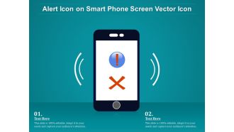 Alert Icon On Smart Phone Screen Vector Icon Ppt PowerPoint Presentation Summary Themes PDF