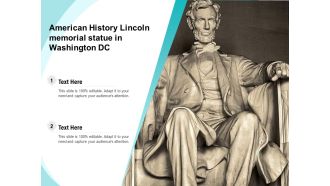 American History Lincoln Memorial Statue In Washington DC Ppt PowerPoint Presentation Gallery Slides PDF