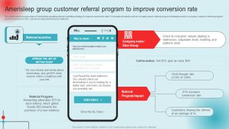Amerisleep Group Customer Referral Program To Improve Conversion Rate Ppt PowerPoint Presentation File Professional PDF