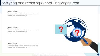 Analyzing And Exploring Global Challenges Icon Ideas PDF