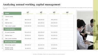 Analyzing Annual Working Capital Management Effective Planning For Monetary Background PDF