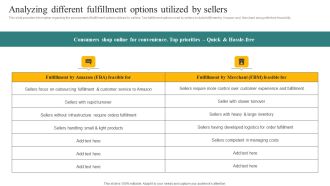 Analyzing Different Fulfillment Options Utilized By Sellers Ppt Visuals PDF