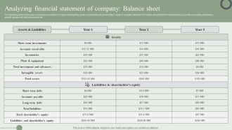 Analyzing Financial Statement Of Company Balance Sheet Ppt PowerPoint Presentation File Infographics PDF