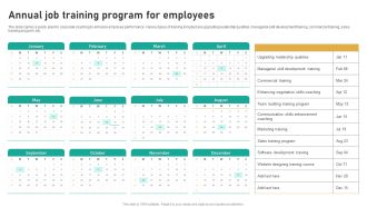 Annual Job Training Program For Employees Ppt Pictures Slide Portrait PDF