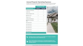 Annual Property Operating Expenses One Pager Documents