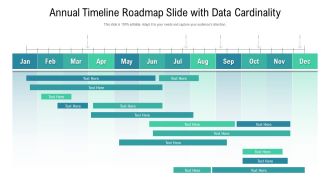 Annual Timeline Roadmap Slide With Data Cardinality Ppt PowerPoint Presentation Gallery Clipart Images PDF