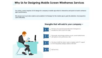 App Wireframing Why Us For Designing Mobile Screen Wireframes Services Microsoft PDF