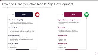 Application Development Pros And Cons For Native Mobile App Development Inspiration PDF