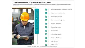 Application Life Cycle Analysis Capital Assets Our Process For Maintaining The Asset Elements PDF
