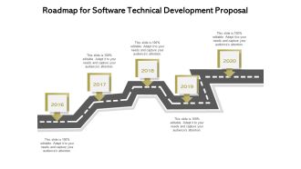 Application Technology Roadmap For Software Technical Development Proposal Diagrams PDF