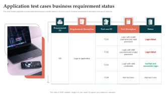 Application Test Cases Business Requirement Status Template PDF