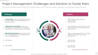 Approach Avoidance Conflict Project Management Challenges And Solutions To Tackle Them Infographics PDF