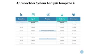 Approach For System Analysis Outputs Ppt PowerPoint Presentation Professional Shapes