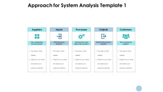 Approach For System Analysis Suppliers Ppt PowerPoint Presentation Professional Brochure