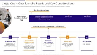 Artificial Intelligence For IT Operations Playbook Stage One Questionnaire Results And Key Considerations Ideas PDF
