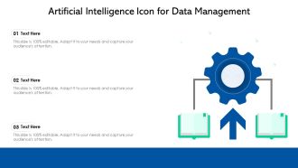 Artificial Intelligence Icon For Data Management Ppt PowerPoint Presentation Gallery Aids PDF