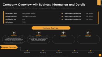 Assessing Startup Funding Channels Company Overview With Business Information And Details Microsoft PDF
