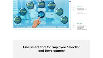 Assessment Tool For Employee Selection And Development Ppt PowerPoint Presentation Professional Information PDF