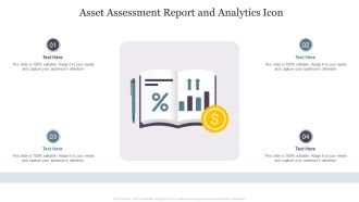 Asset Assessment Report And Analytics Icon Diagrams PDF