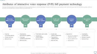 Attributes Of Interactive Voice Response IVR Bill Payment Technology Portrait PDF