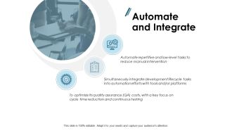 Automate And Integrate Ppt PowerPoint Presentation Infographics Master Slide