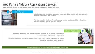 Automated Government Procedures Web Portals Mobile Applications Services Infographics PDF