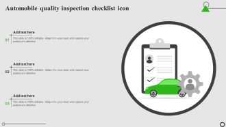 Automobile Quality Inspection Checklist Icon Guidelines PDF