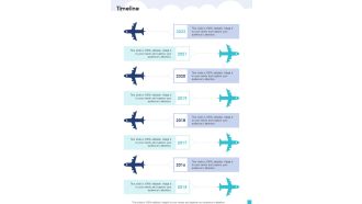 Aviation Services Management Timeline One Pager Sample Example Document
