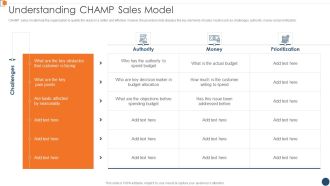 BANT Sales Lead Qualification Model Understanding Champ Sales Model Inspiration PDF