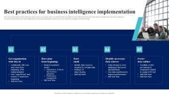 BI Implementation To Enhance Hiring Process Best Practices For Business Intelligence Implementation Structure PDF