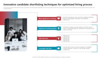 Background Verifying And Selecting Innovative Candidate Shortlisting Techniques For Summary PDF
