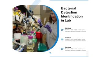 Bacterial Detection Identification In Lab Ppt PowerPoint Presentation File Example PDF