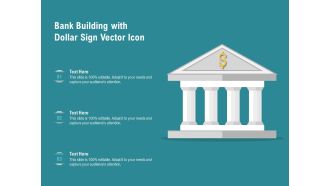 Bank Building With Dollar Sign Vector Icon Ppt PowerPoint Presentation File Skills PDF