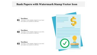 Bank Papers With Watermark Stamp Vector Icon Ppt PowerPoint Presentation Model Ideas PDF