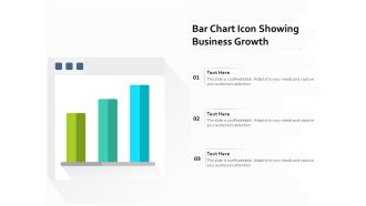 Bar Chart Icon Showing Business Growth Ppt PowerPoint Presentation File Gridlines PDF