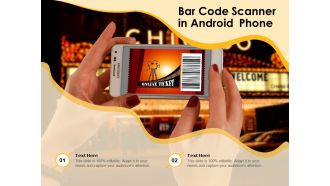 Bar Code Scanner In Android Phone Ppt PowerPoint Presentation Icon Backgrounds PDF