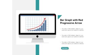 Bar Graph With Red Progressive Arrow Ppt PowerPoint Presentation Outline