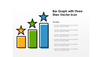 Bar Graph With Three Stars Vector Icon Ppt PowerPoint Presentation Inspiration Designs PDF
