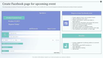 Before Event Tasks Create Facebook Page For Upcoming Event Designs PDF