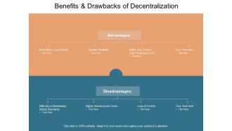 Benefits And Drawbacks Of Decentralization Ppt PowerPoint Presentation Pictures Example File