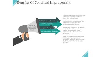 Benefits Of Continual Improvement Ppt PowerPoint Presentation Model Show