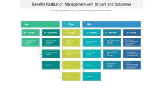 Benefits Realization Management With Drivers And Outcomes Ppt PowerPoint Presentation Layouts Pictures PDF
