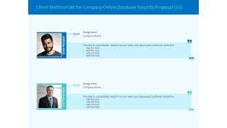 Best Data Security Software Client Testimonials For Company Online Database Proposal Topics PDF