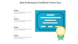 Best Performance Certificate Vector Icon Ppt PowerPoint Presentation Gallery Portrait PDF