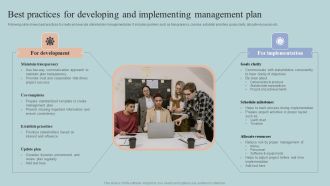Best Practices For Developing And Implementing Management Plan Elements PDF