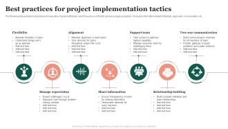 Best Practices For Project Implementation Tactics Template PDF