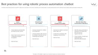 Best Practices For Using Robotic Process Automation Chatbot Mockup PDF