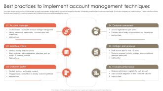 Best Practices To Implement Account Management Techniques Mockup PDF