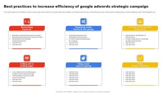 Best Practices To Increase Efficiency Of Google Adwords Strategic Campaign Introduction PDF